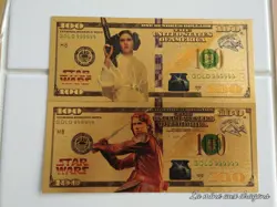 Lot Billet Star Wars Leia Anakin Collector Gold Dore card carte Goodies Ticket - Image 1