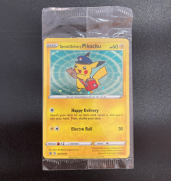 Pokemon Card Special Delivery Pikachu Holo SWSH074 Black Star Promos ENG SEALED - Image 1