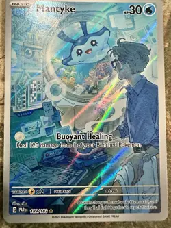 Pokemon TCG Mantyke Card 189/182 Sv04: Paradox Rift NM/Mint - Image 3