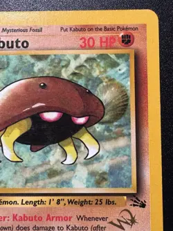 Gold W Kabuto 50/62 Magazine Promo Fossil Pokemon Card Rare LP - Image 4