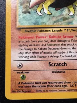Gold W Kabuto 50/62 Magazine Promo Fossil Pokemon Card Rare LP - Image 5