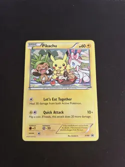 Pokemon Pikachu Trading Card Quick Attack Let's Eat Together Promo - Image 1