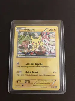 Pokemon Pikachu Trading Card Quick Attack Let's Eat Together Promo - Image 3