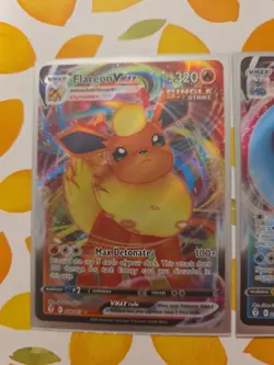 Pokemon Evolving Skies 3 Card Lot Flareon Vaporeon Jolteon VMAX Full Art Holo NM - Image 2