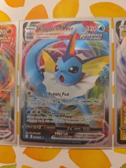 Pokemon Evolving Skies 3 Card Lot Flareon Vaporeon Jolteon VMAX Full Art Holo NM - Image 3