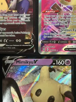 POKEMON TCG (3) CARD LOT **MIMIKYU V** (CLEAN) - Image 4