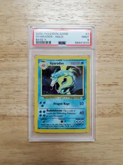 Pokemon PSA 9 MINT 2000 Gyarados Base Set 2 Holo Card - Image 1