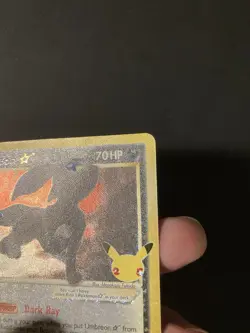 Pokemon Umbreon Gold Star Celebrations: Classic Collection 17/17 NM Card 25th - Image 3