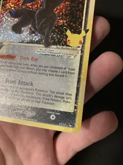 Pokemon Umbreon Gold Star Celebrations: Classic Collection 17/17 NM Card 25th - Image 5