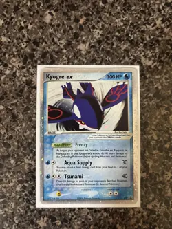KYOGRE ex Black Star Promo POKEMON Holo Silver Border 2006 Trading Card 037 HP - Image 2
