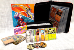 Large LOT 1000+ 2022 2023 2024 POKEMON CARDS Zip Case Foils Tokens Extra Clean! - Image 1