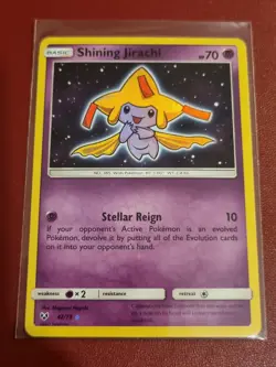 Pokemon Shining Jirachi 42/73 Shining Legends Sun & Moon Holo Card TCG - Image 1