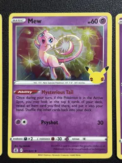 (3) Pokemon TCG Cards - Mew 11/25 - Celebrations 25th Anniversary - NM Holo. 2 - Image 3