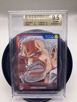 Pre-Errata Monkey D Garp OP02-002 L Parallel Alt Art BGS 9.5 One Piece Card Game - Image 1