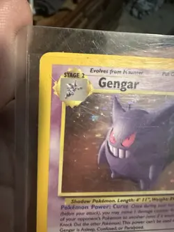 Pokemon Gengar Holographic Trading Card Fossil Set 1999 5/62 - Image 3