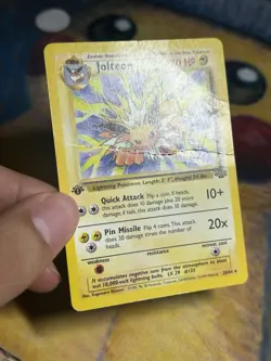 Jolteon 20/64 Jungle First 1st Edition Non Holo Rare Pokemon Card DMG - Image 3