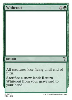 Whiteout (White Border) - 77 / English / Near Mint - Image 1