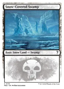 Snow-Covered Swamp (White Border) - 118 / English / Near Mint - Image 1