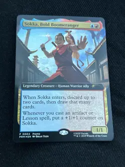 MTG MagicCon Atlanta EXCLUSIVE Promo Sokka, Bold Boomeranger Foil Avatar - Magic - Image 1