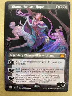 MTG 1x BORDERLESS Liliana, the Last Hope # 333 Double Masters Magic the x1 NM - Image 1