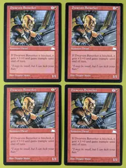Dwarven Berserker x4 Weatherlight 4x Playset Magic the Gathering MTG - Image 1