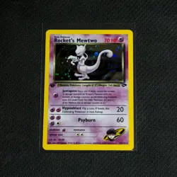 Vintage Pokemon TCG Gym Challenge - Rocket's Mewtwo 1st Ed. Holo Rare - NM - Image 1