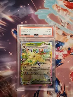 Pokemon TCG Leafeon EX Double Rare Holo Prismatic Evolutions PSA 10 - Image 1