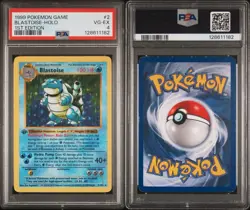 1999 Pokemon Blastoise 2 Base Set 1st Edition Shadowless Holo PSA 4 NEW CERT - Image 1