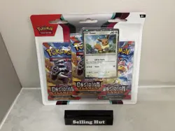 Pokemon TCG: Scarlet & Violet Obsidian Flames - Triple Blister Pack - SV03 Eevee - Image 1