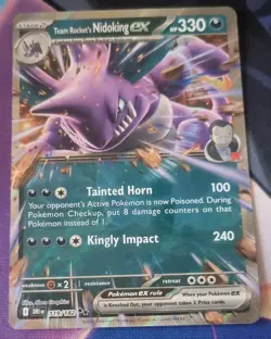 Pokemon Team Rocket's Nidoking ex 119/182 SV10: Destined Rivals Holo NM-Mint TCG - Image 1