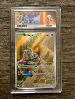 ACE 9 - Mimikyu Paldean Fates Pokemon Center Stamp Exclusive ETB SVP075 - Image 1