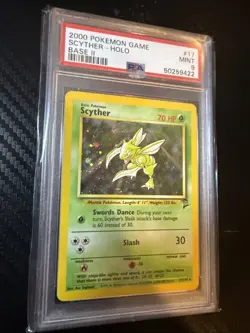 2000 Pokemon Base Set 2 Scyther Holo PSA 9 - Image 2