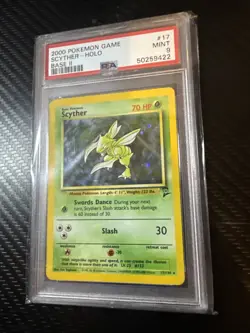 2000 Pokemon Base Set 2 Scyther Holo PSA 9 - Image 3
