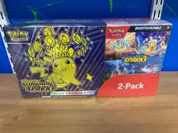 Pokemon Scarlet and Violet Surging Sparks ETB Booster Pack Bundle - Image 1