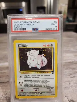 2000 Pokemon Base Set 2 Clefairy Holo (Swirl) 🌀PSA 9 MINT -Pack Fresh- Rare - Image 3