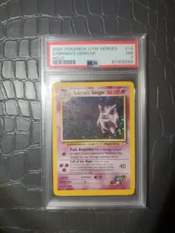 2000 Pokemon Gym Heroes #14 Sabrina's Gengar Holo PSA 7 NM 14/132 - Image 1