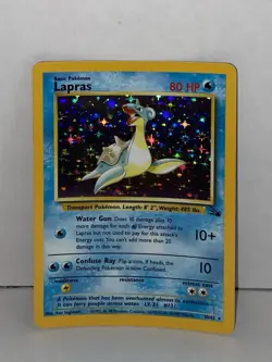 Lapras 10/62 Pokemon HOLO Unlimited Fossil SET LP Condition - Image 1