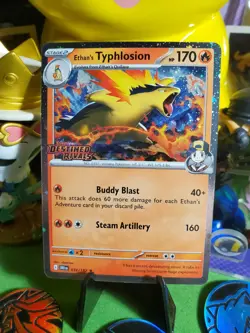 Pokemon TCG 2025 Destined Rivals Ethan's Typhlosion 34/182 Stamped Promo NM/M :) - Image 1
