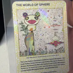 #38 LOUIS VUITTON MURAKAMI Trading card THE WORLD OF SPHERE Foil Gold Hologram - Image 3