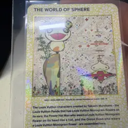 #38 LOUIS VUITTON MURAKAMI Trading card THE WORLD OF SPHERE Foil Gold Hologram - Image 5