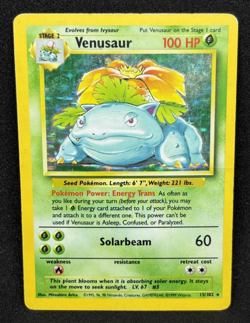 Pokemon TCG Venusaur Base Set Holo Rare Card 15/102 - Image 1