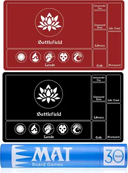 Stitched MTG Playmat with Magic Zones - 24x14 Inch for Battle-Ready Card Gaming - Image 3