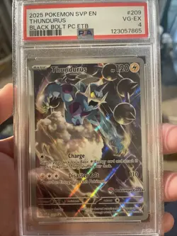 Pokemon TCG Thunderous #209 Promo Card Black Bolt Pokemon Center PSA VG-EX 4 - Image 1