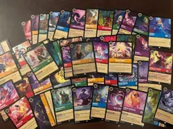 Disney Lorcana 100 Card Lot | Mix of Rares, Uncommons & Commons, Bulk Collection - Image 2