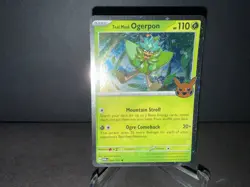 Teal Mask Ogerpon 024 2024 Pokemon Trick or Trade Cosmos Holo SWIRL Card NM+ - Image 1