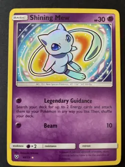 Pokemon TCG Shining Mew Holo Rare Card 40/73 Shining Legends - Image 1