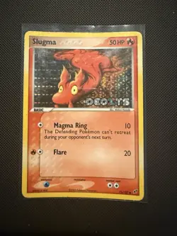 Slugma Deoxys 75/107 Reverse Holo Stamped Pokemon Card - Image 1