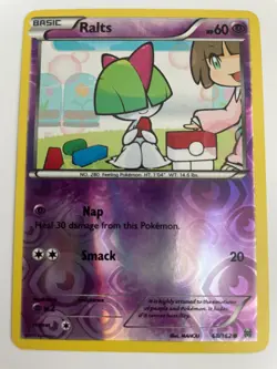 Pokemon Ralts 68/162 XY Breakthrough Reverse Holo Foil Rare Card - Image 1