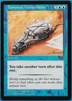 Temporal Manipulation Portal Second Age NM Blue Rare CARD (504292) ABUGames - Image 1