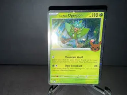 Teal Mask Ogerpon 024 2024 Pokemon Trick or Trade Cosmos Holo SWIRL Card NM+ - Image 1